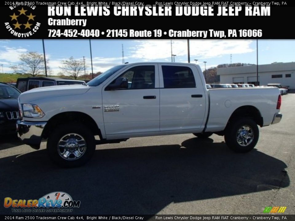 2014 Ram 2500 Tradesman Crew Cab 4x4 Bright White / Black/Diesel Gray Photo #1