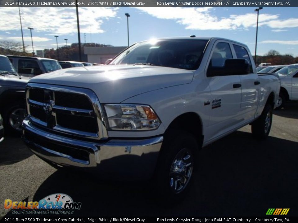 2014 Ram 2500 Tradesman Crew Cab 4x4 Bright White / Black/Diesel Gray Photo #2