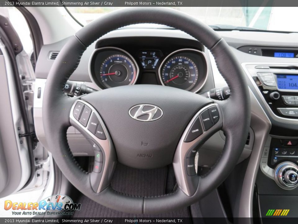 2013 Hyundai Elantra Limited Shimmering Air Silver / Gray Photo #32