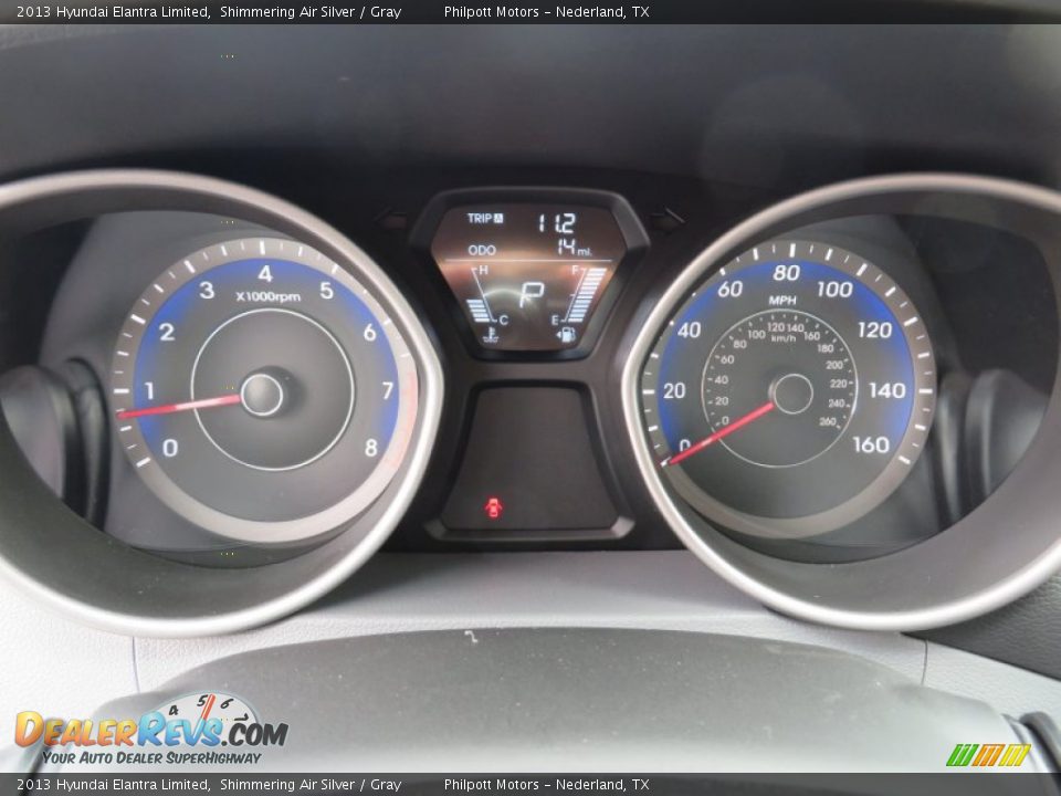2013 Hyundai Elantra Limited Shimmering Air Silver / Gray Photo #33