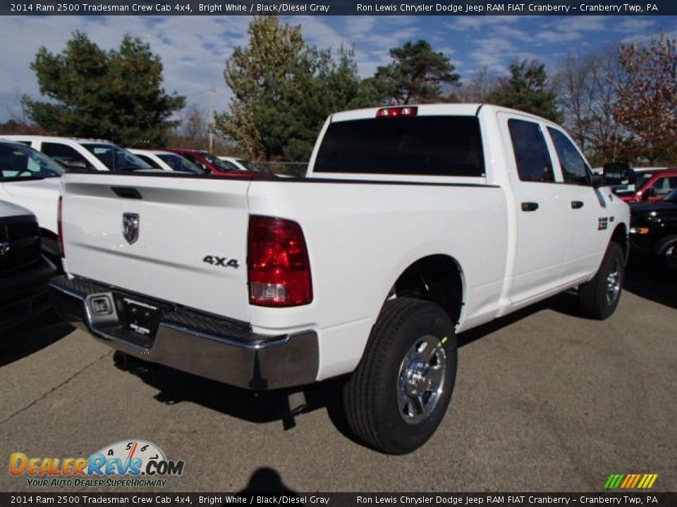 2014 Ram 2500 Tradesman Crew Cab 4x4 Bright White / Black/Diesel Gray Photo #6