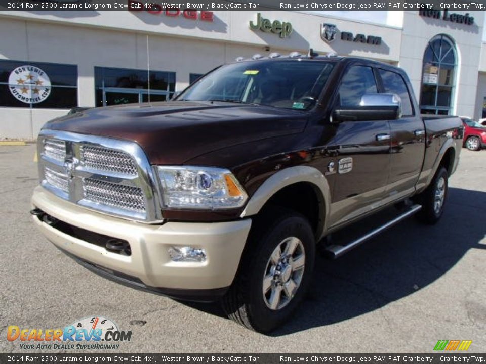 2014 Ram 2500 Laramie Longhorn Crew Cab 4x4 Western Brown / Black/Cattle Tan Photo #2