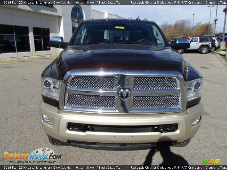 2014 Ram 2500 Laramie Longhorn Crew Cab 4x4 Western Brown / Black/Cattle Tan Photo #3