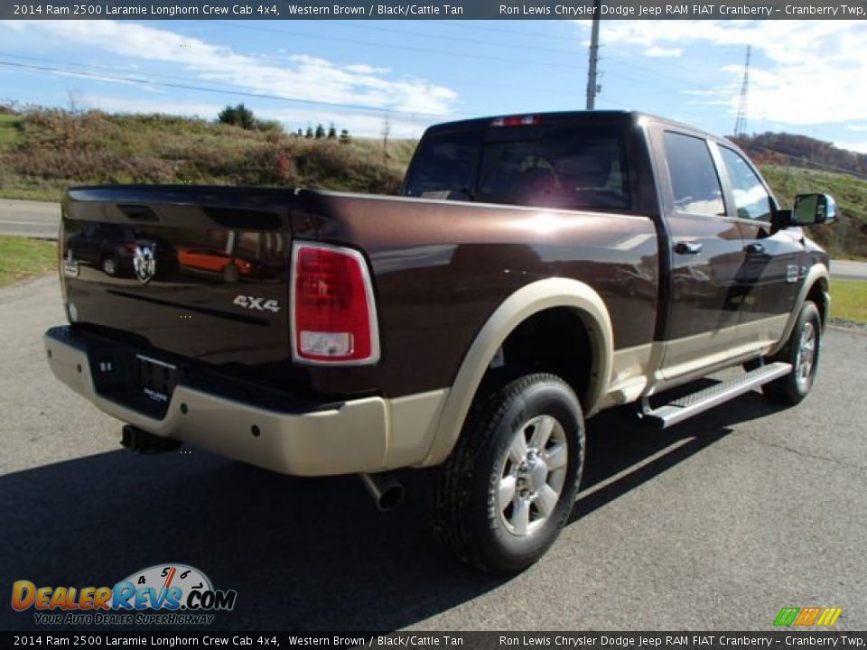 2014 Ram 2500 Laramie Longhorn Crew Cab 4x4 Western Brown / Black/Cattle Tan Photo #6