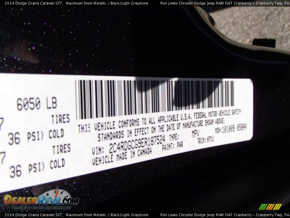2014 Dodge Grand Caravan SXT Maximum Steel Metallic / Black/Light Graystone Photo #20
