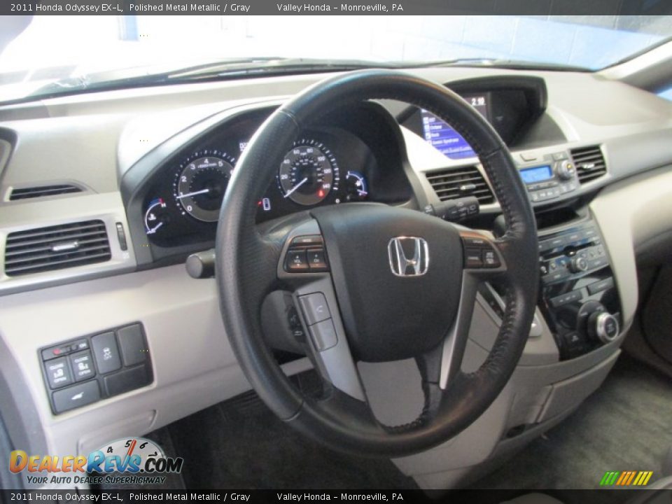 2011 Honda Odyssey EX-L Polished Metal Metallic / Gray Photo #11