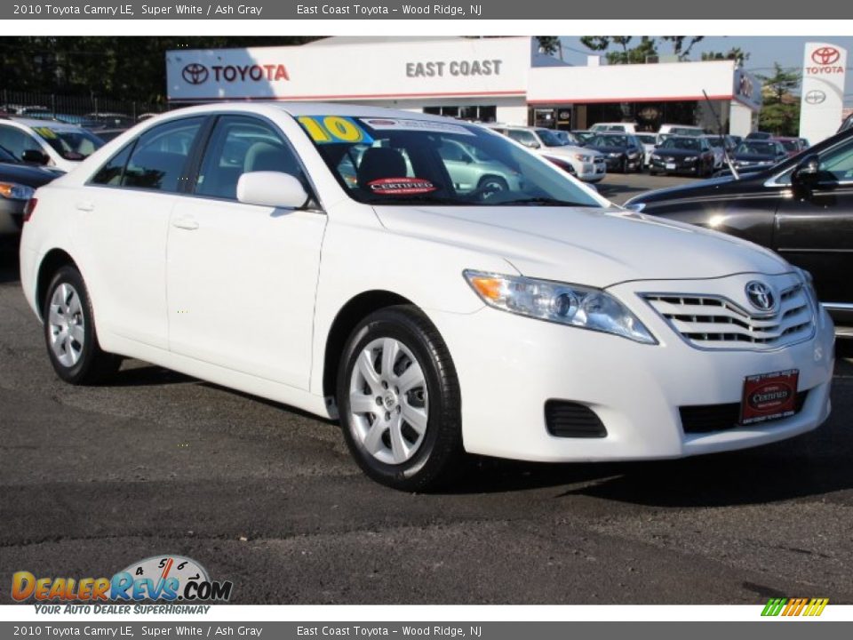 2010 Toyota Camry LE Super White / Ash Gray Photo #1