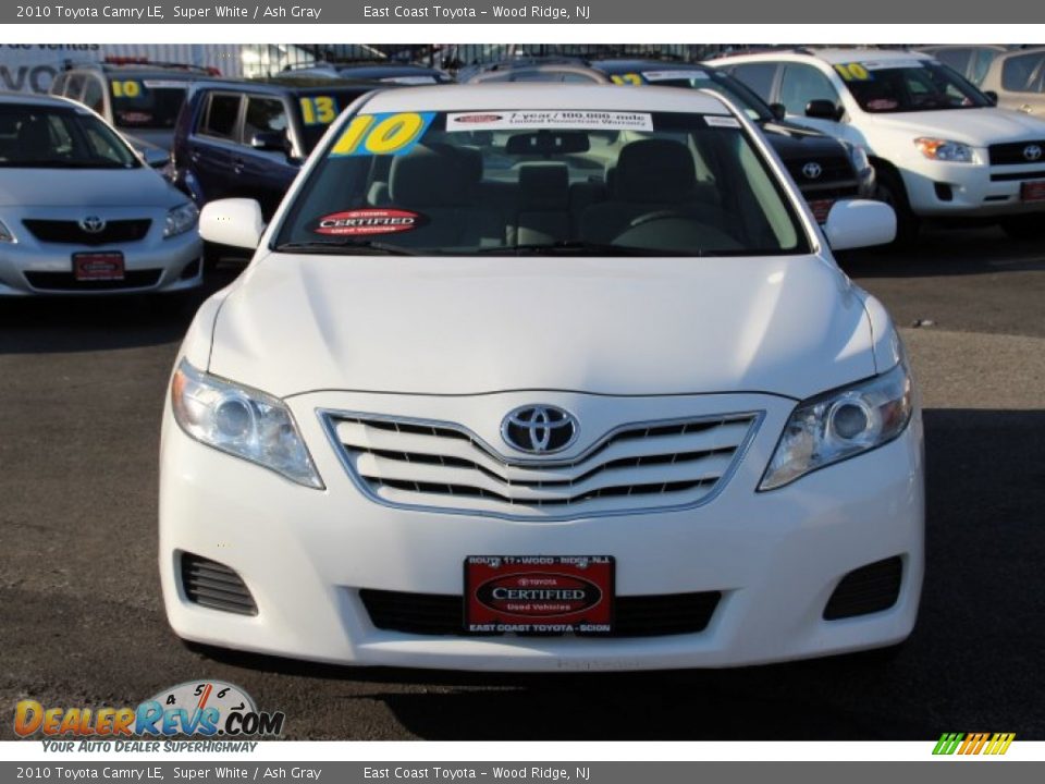 2010 Toyota Camry LE Super White / Ash Gray Photo #2