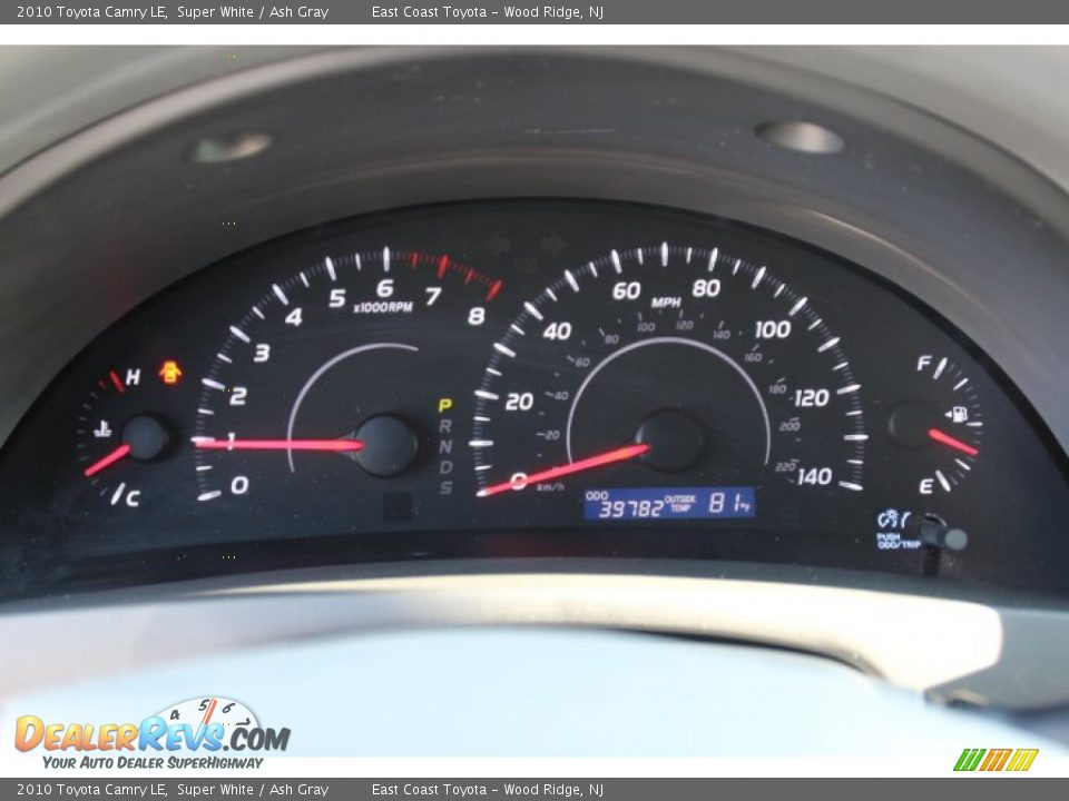2010 Toyota Camry LE Super White / Ash Gray Photo #13