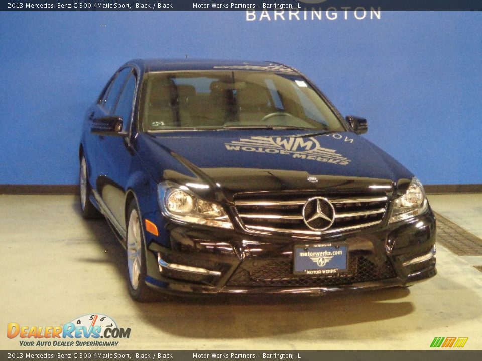 2013 Mercedes-Benz C 300 4Matic Sport Black / Black Photo #1