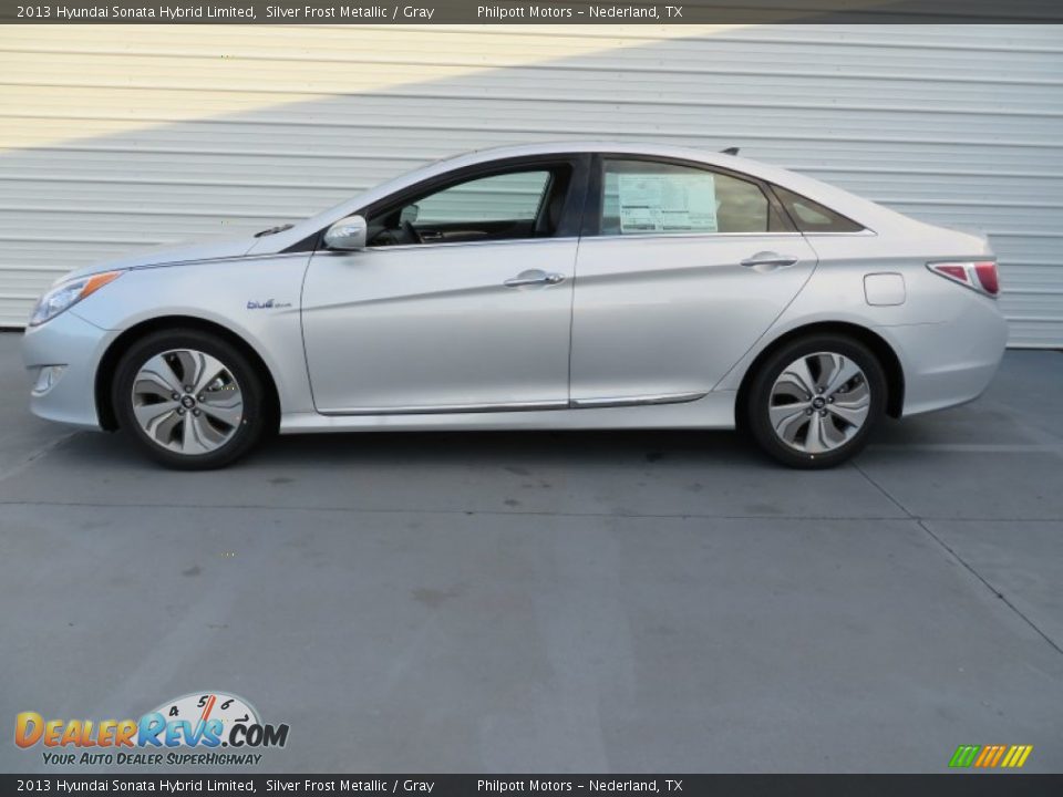 2013 Hyundai Sonata Hybrid Limited Silver Frost Metallic / Gray Photo #6
