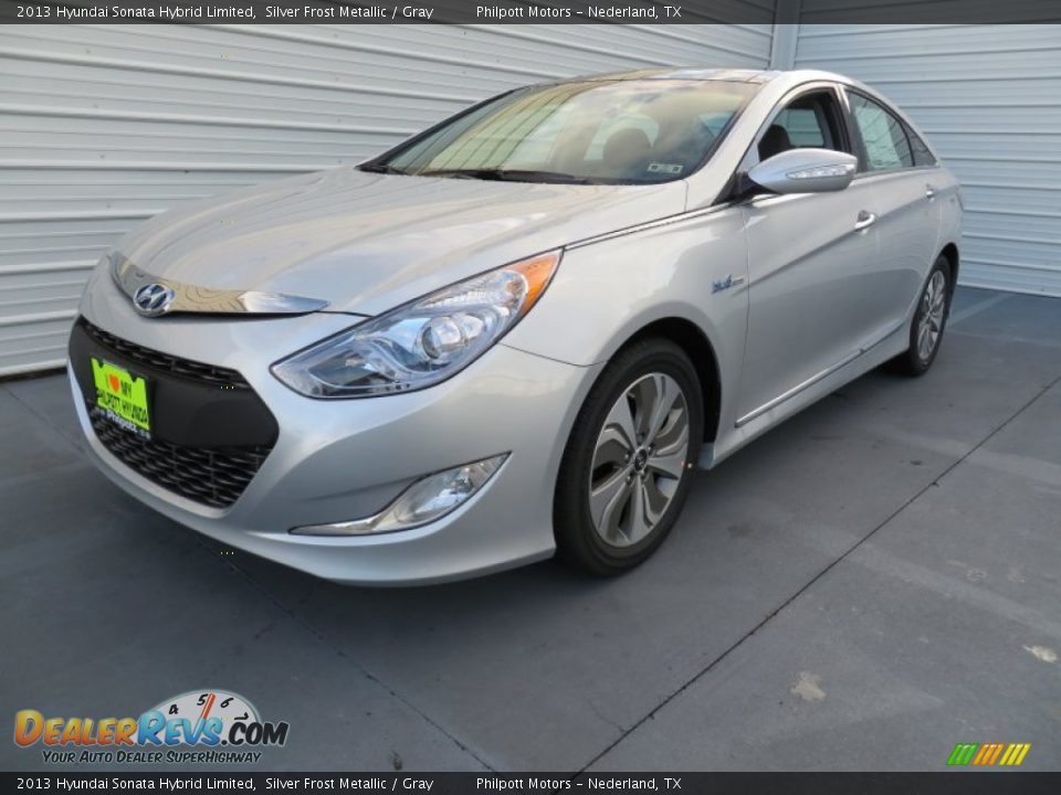 2013 Hyundai Sonata Hybrid Limited Silver Frost Metallic / Gray Photo #7
