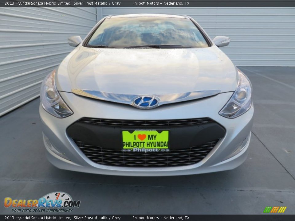 2013 Hyundai Sonata Hybrid Limited Silver Frost Metallic / Gray Photo #8
