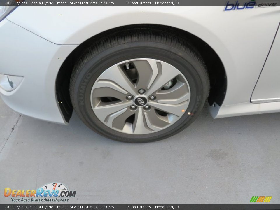 2013 Hyundai Sonata Hybrid Limited Silver Frost Metallic / Gray Photo #12