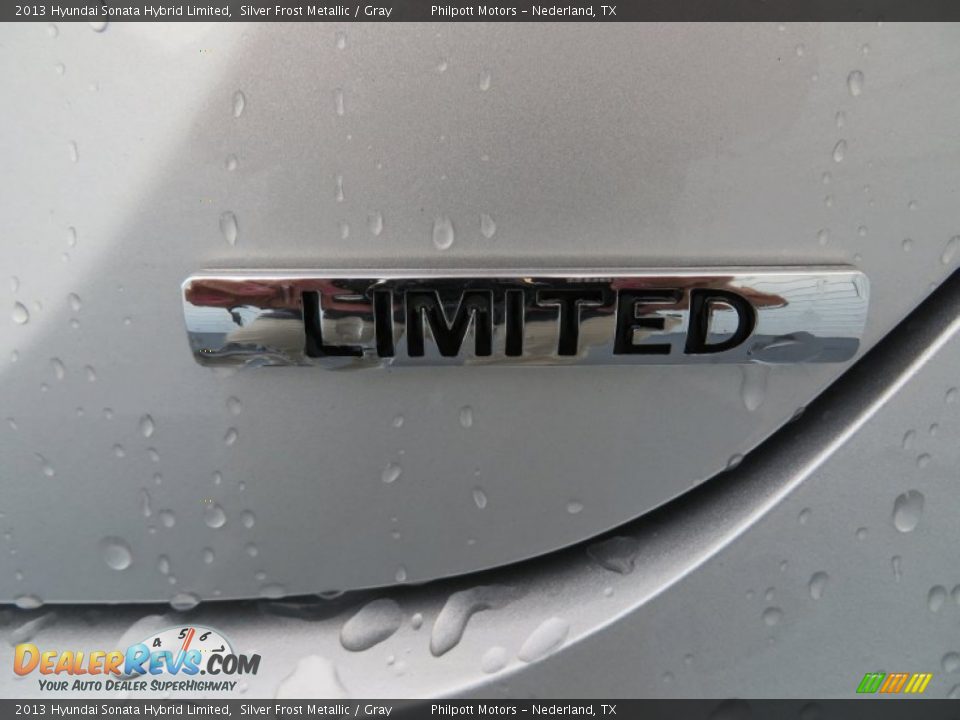 2013 Hyundai Sonata Hybrid Limited Silver Frost Metallic / Gray Photo #17