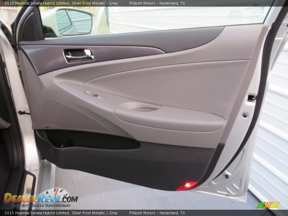 2013 Hyundai Sonata Hybrid Limited Silver Frost Metallic / Gray Photo #19