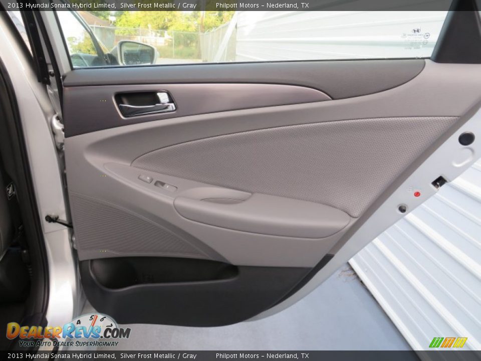 2013 Hyundai Sonata Hybrid Limited Silver Frost Metallic / Gray Photo #22