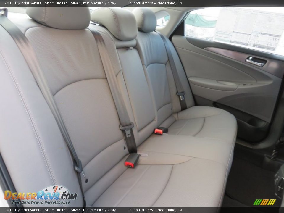 2013 Hyundai Sonata Hybrid Limited Silver Frost Metallic / Gray Photo #23