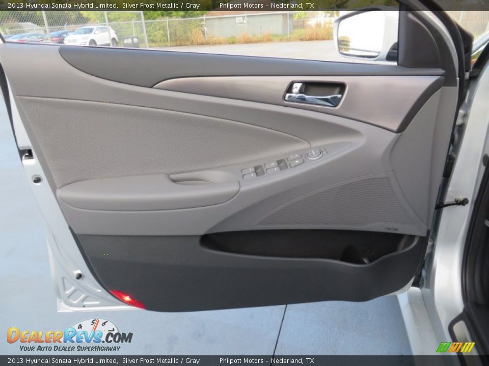 2013 Hyundai Sonata Hybrid Limited Silver Frost Metallic / Gray Photo #25