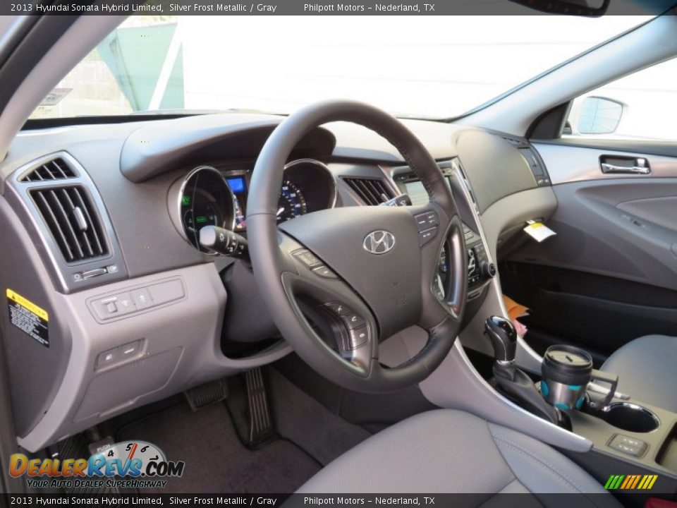2013 Hyundai Sonata Hybrid Limited Silver Frost Metallic / Gray Photo #27