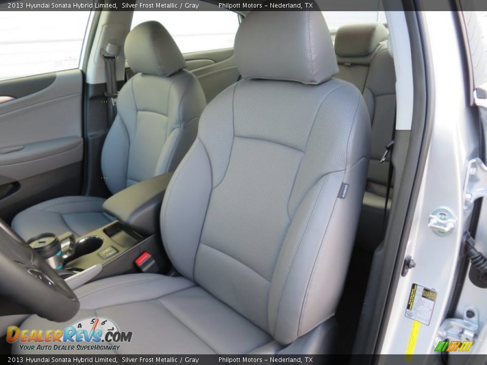 2013 Hyundai Sonata Hybrid Limited Silver Frost Metallic / Gray Photo #28