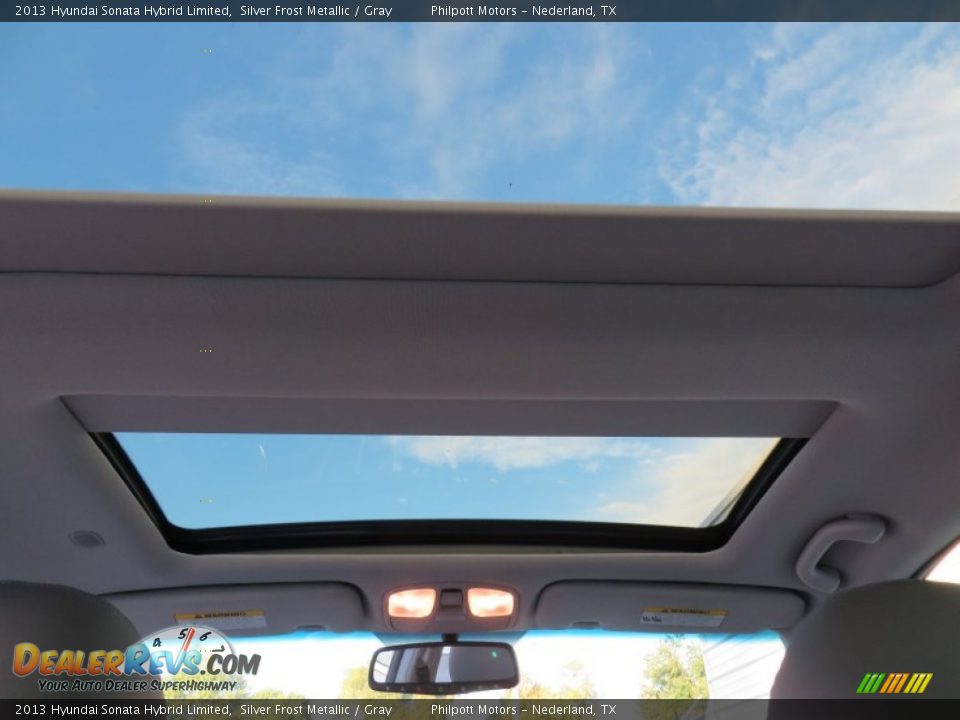 2013 Hyundai Sonata Hybrid Limited Silver Frost Metallic / Gray Photo #30