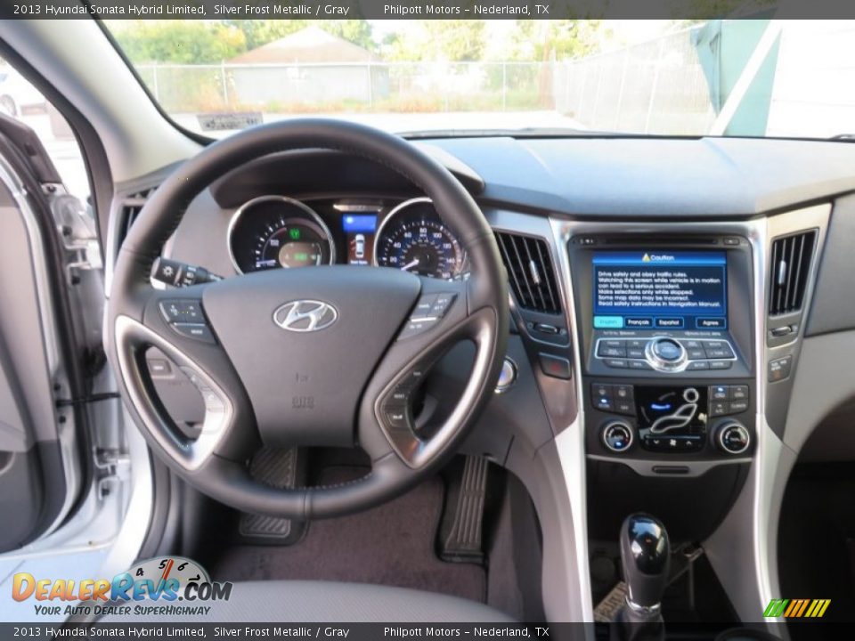 2013 Hyundai Sonata Hybrid Limited Silver Frost Metallic / Gray Photo #31