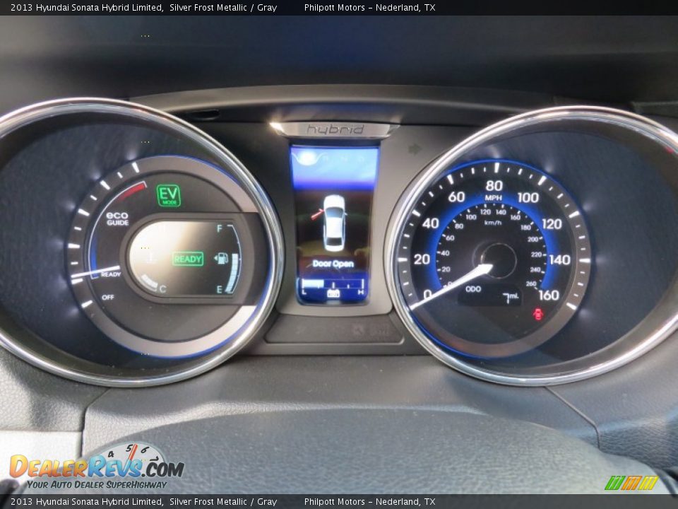 2013 Hyundai Sonata Hybrid Limited Silver Frost Metallic / Gray Photo #36