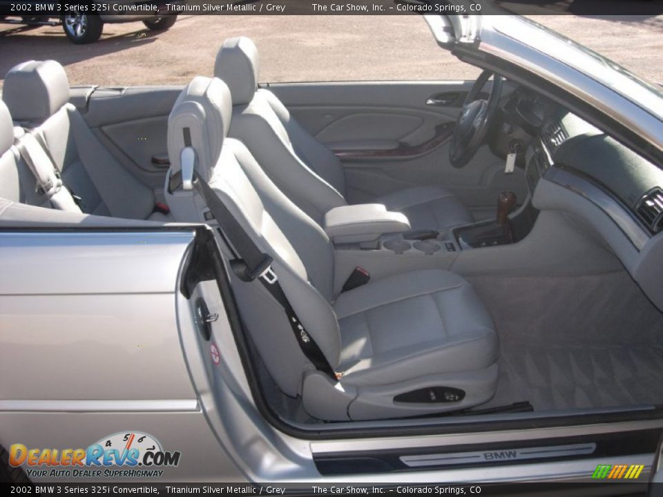 2002 BMW 3 Series 325i Convertible Titanium Silver Metallic / Grey Photo #8