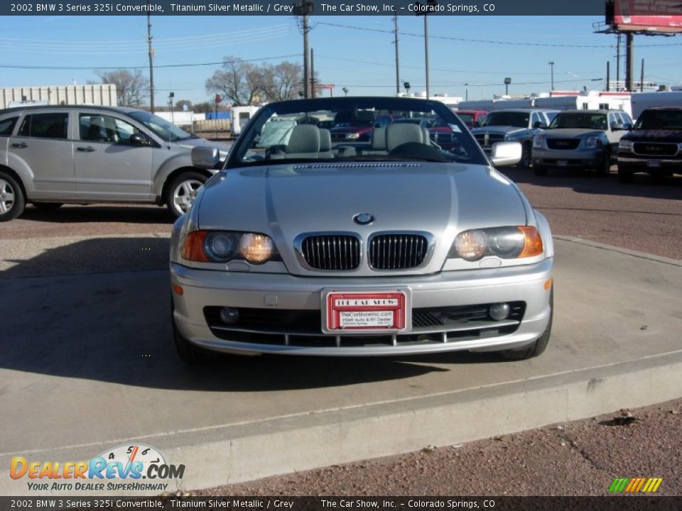 2002 BMW 3 Series 325i Convertible Titanium Silver Metallic / Grey Photo #16
