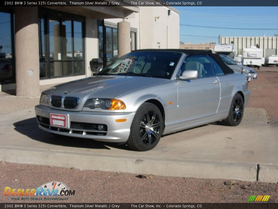 2002 BMW 3 Series 325i Convertible Titanium Silver Metallic / Grey Photo #17