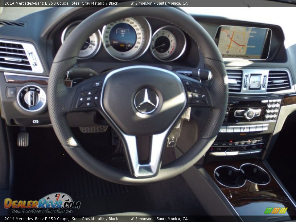 2014 Mercedes-Benz E 350 Coupe Steel Gray Metallic / Black Photo #9