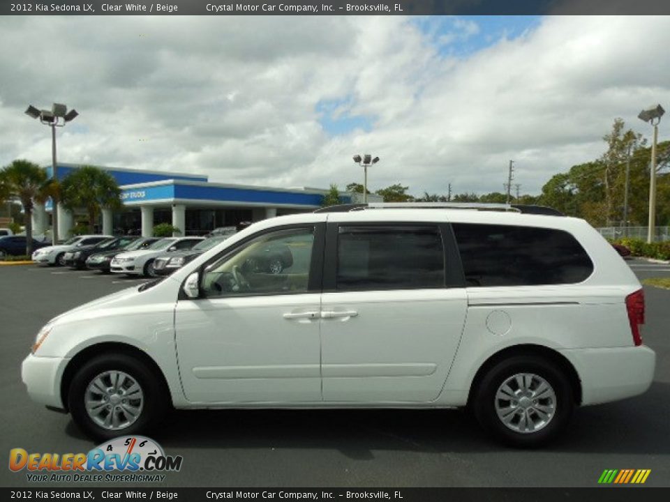 2012 Kia Sedona LX Clear White / Beige Photo #2