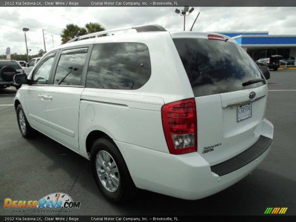 2012 Kia Sedona LX Clear White / Beige Photo #3