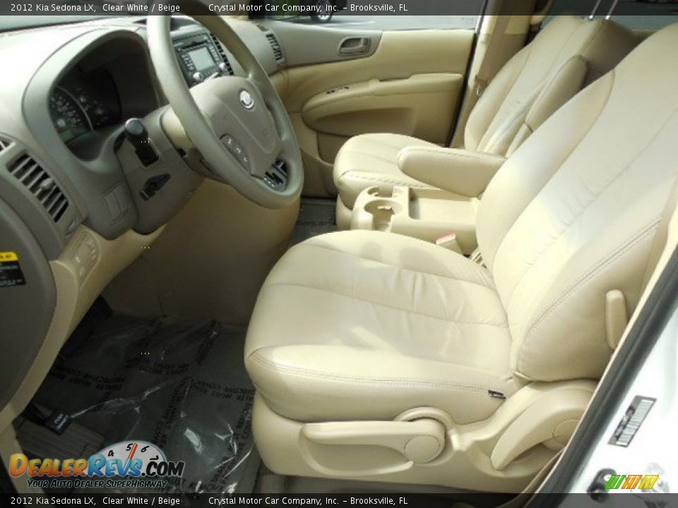 2012 Kia Sedona LX Clear White / Beige Photo #4