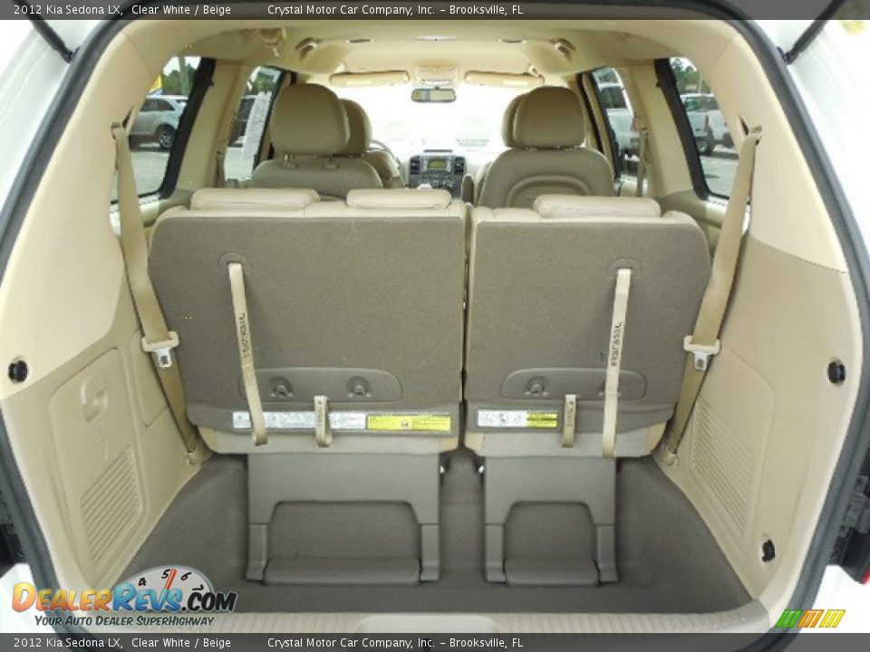 2012 Kia Sedona LX Clear White / Beige Photo #8