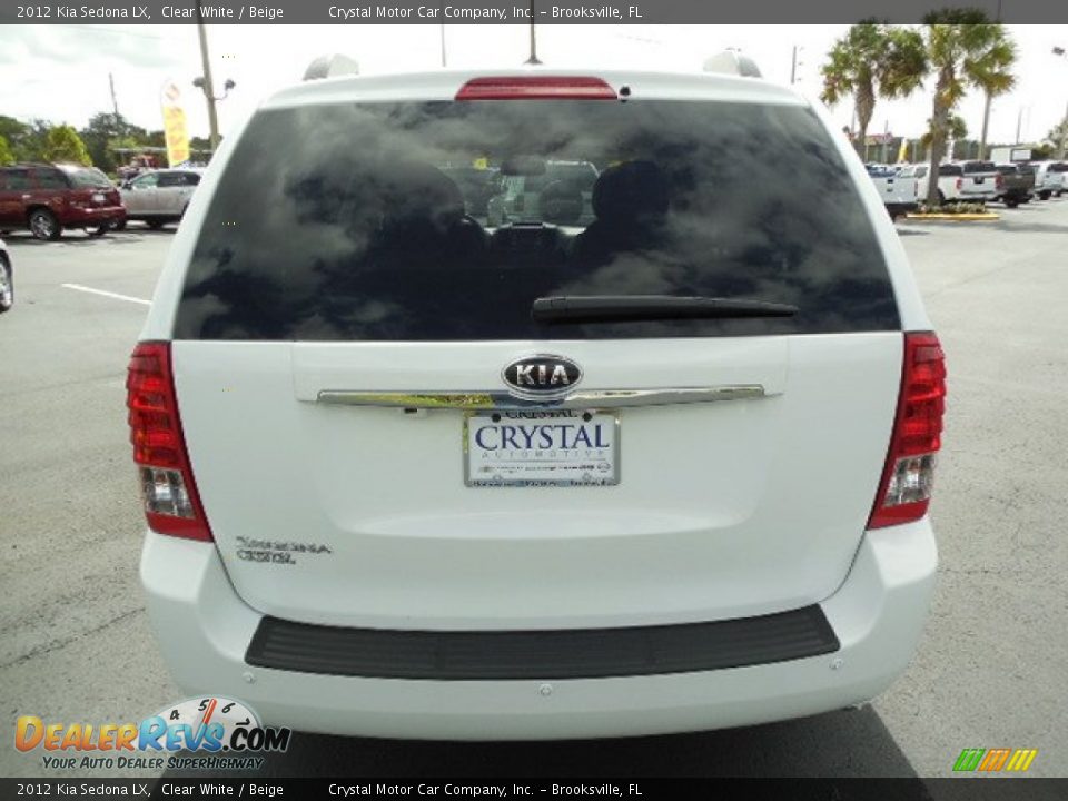 2012 Kia Sedona LX Clear White / Beige Photo #9