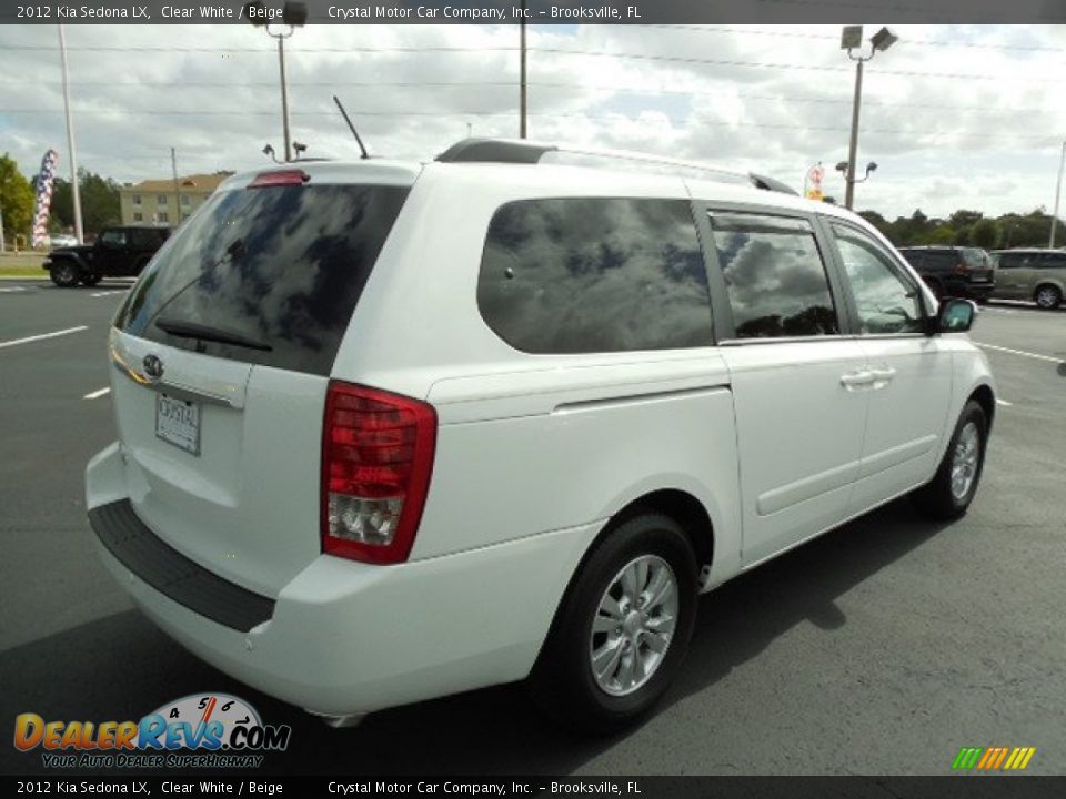 2012 Kia Sedona LX Clear White / Beige Photo #10