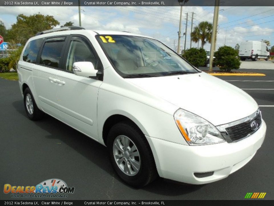 2012 Kia Sedona LX Clear White / Beige Photo #12