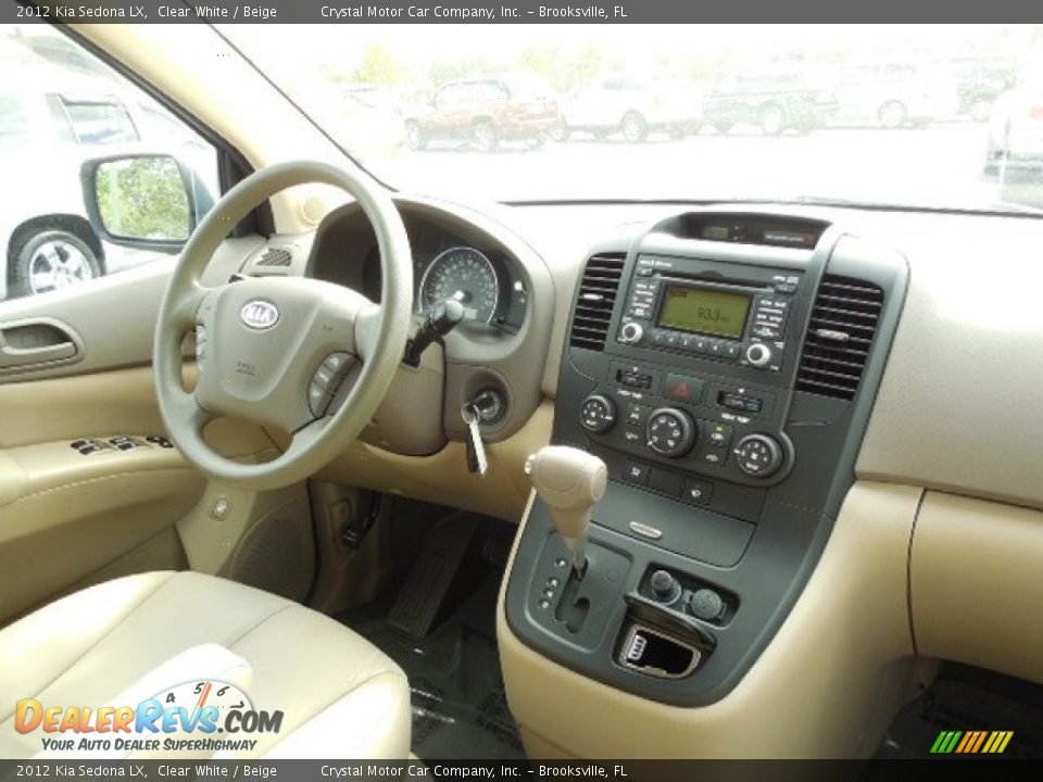 2012 Kia Sedona LX Clear White / Beige Photo #13