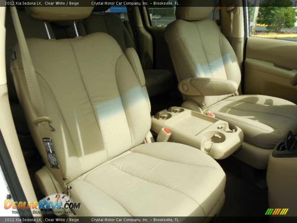 2012 Kia Sedona LX Clear White / Beige Photo #14