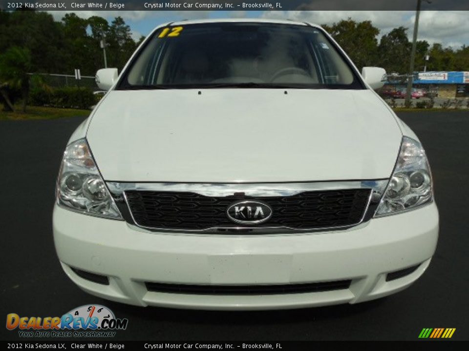 2012 Kia Sedona LX Clear White / Beige Photo #15