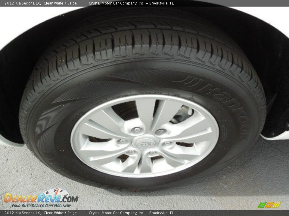 2012 Kia Sedona LX Clear White / Beige Photo #16