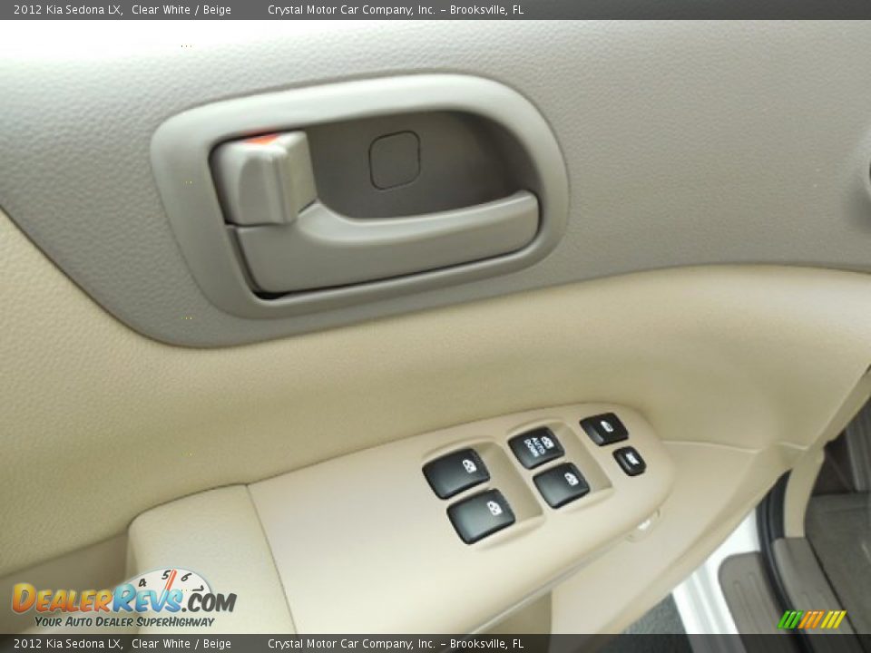 2012 Kia Sedona LX Clear White / Beige Photo #19