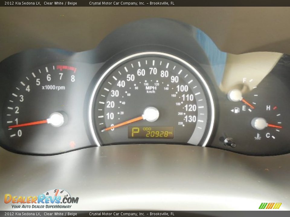 2012 Kia Sedona LX Clear White / Beige Photo #20