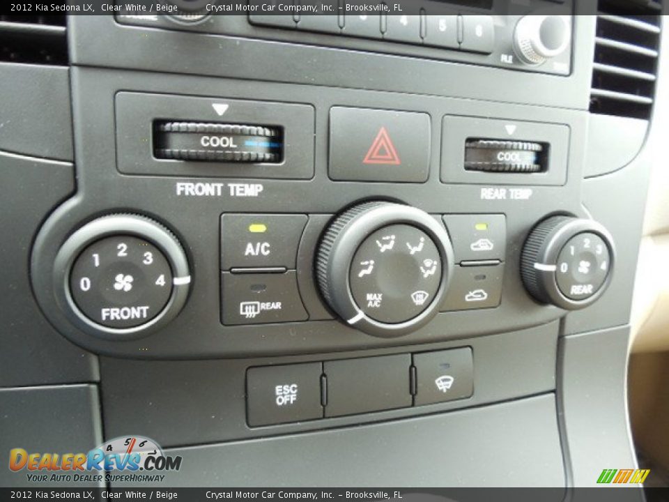 2012 Kia Sedona LX Clear White / Beige Photo #22