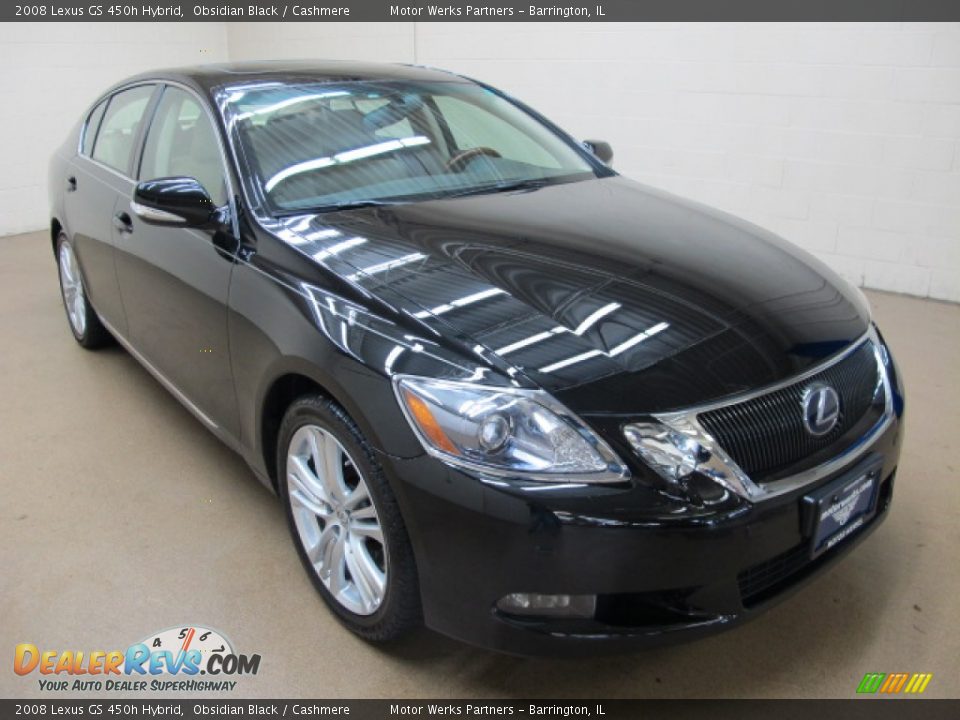 2008 Lexus GS 450h Hybrid Obsidian Black / Cashmere Photo #1