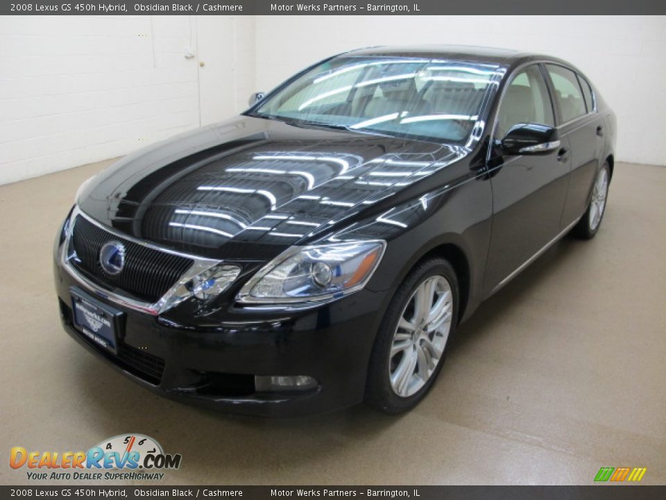 2008 Lexus GS 450h Hybrid Obsidian Black / Cashmere Photo #4
