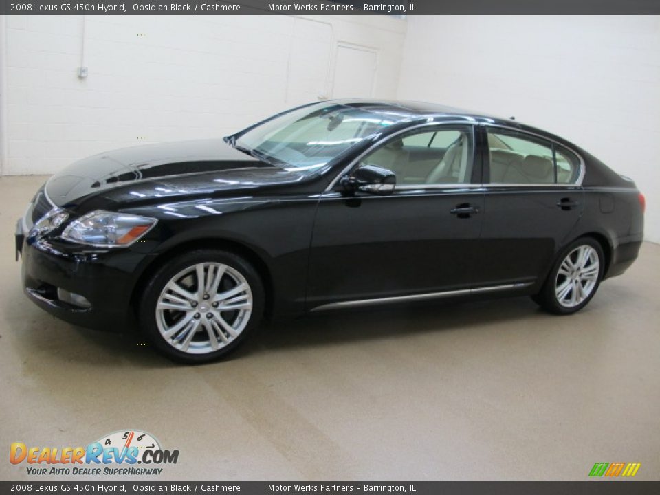 2008 Lexus GS 450h Hybrid Obsidian Black / Cashmere Photo #5