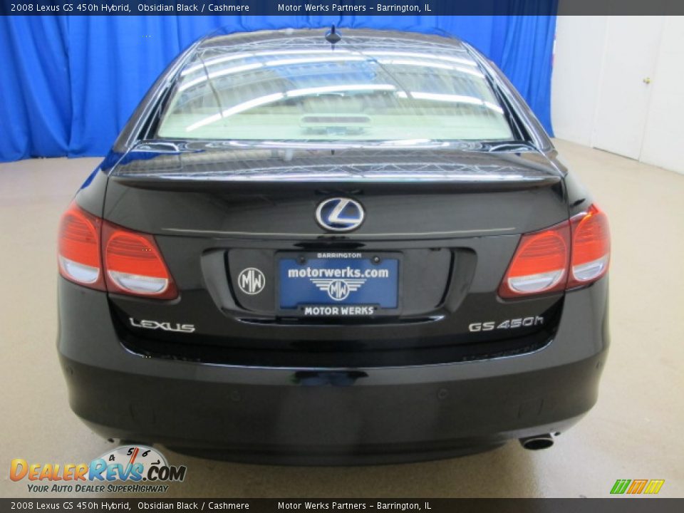 2008 Lexus GS 450h Hybrid Obsidian Black / Cashmere Photo #7